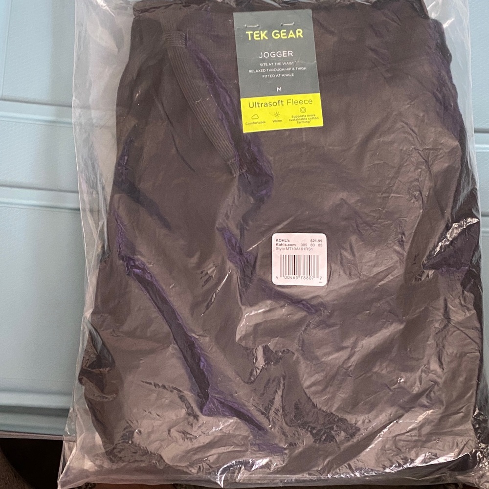 tek gear black ultrasoft fleece joggers